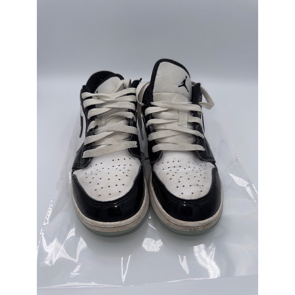 Air Jordan 1 Low SE Concord Black White Patent Leather DV1333-100 Boys 5Y - Picture 2 of 7